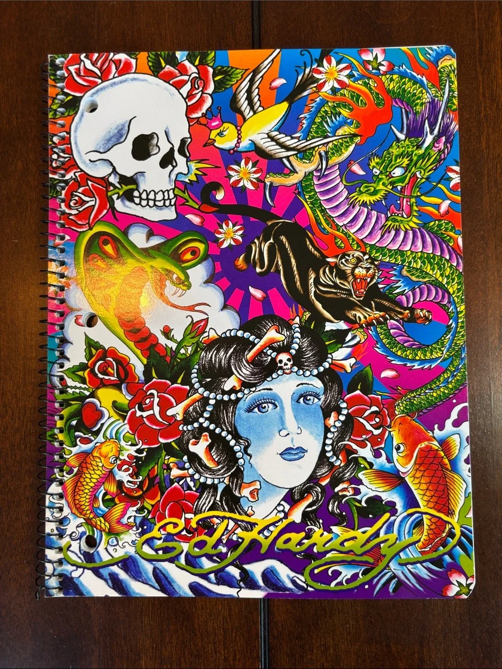 Ed Hardy Collectible Spiral Notebooks School Supplies Office